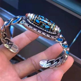 Five-character Mantra Transfer Bracelet From Ulan Flower To Tianzhu 