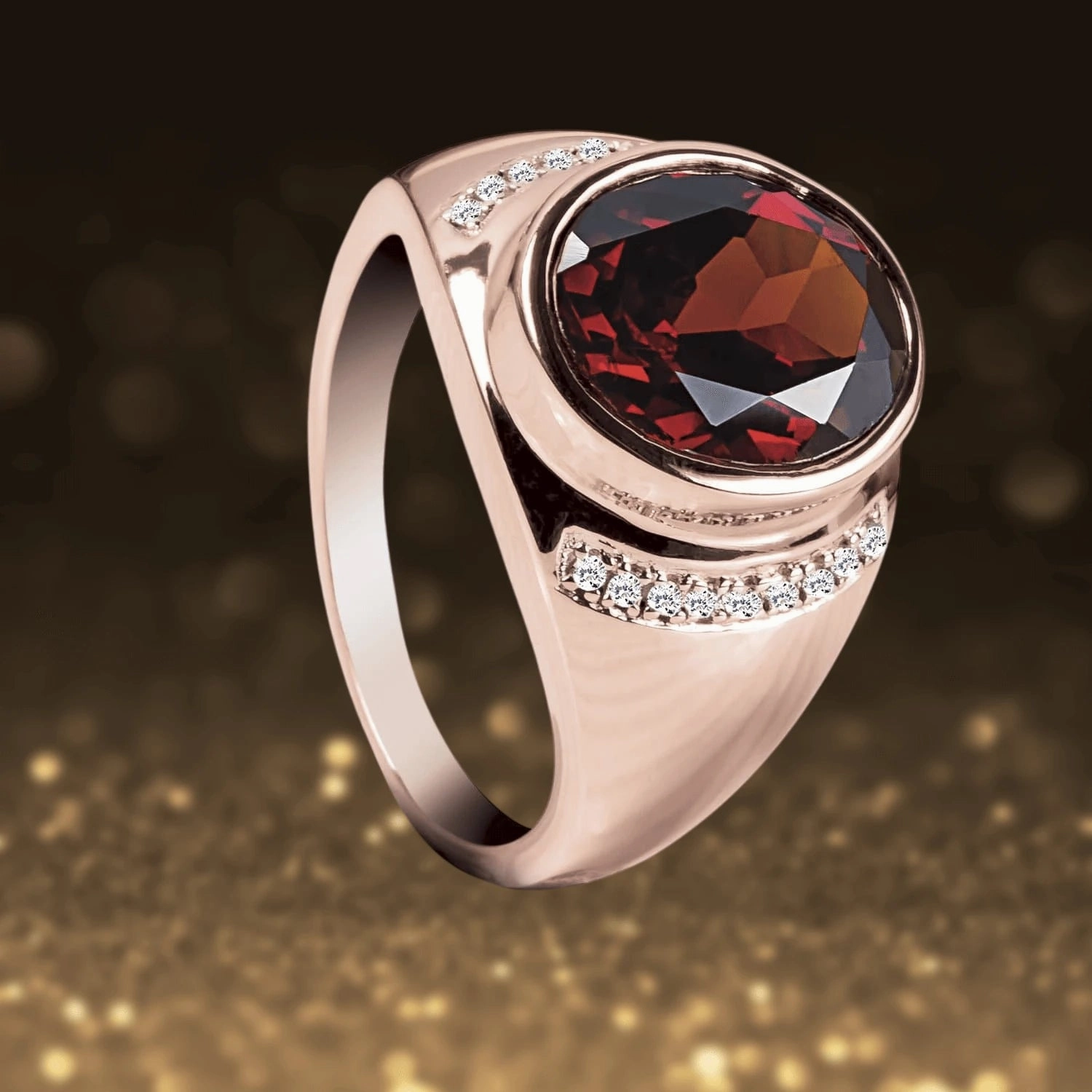 Flame Garnet Ring