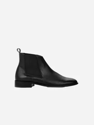 Flossy Vegan-Leder Chelsea Boots | Schwarz