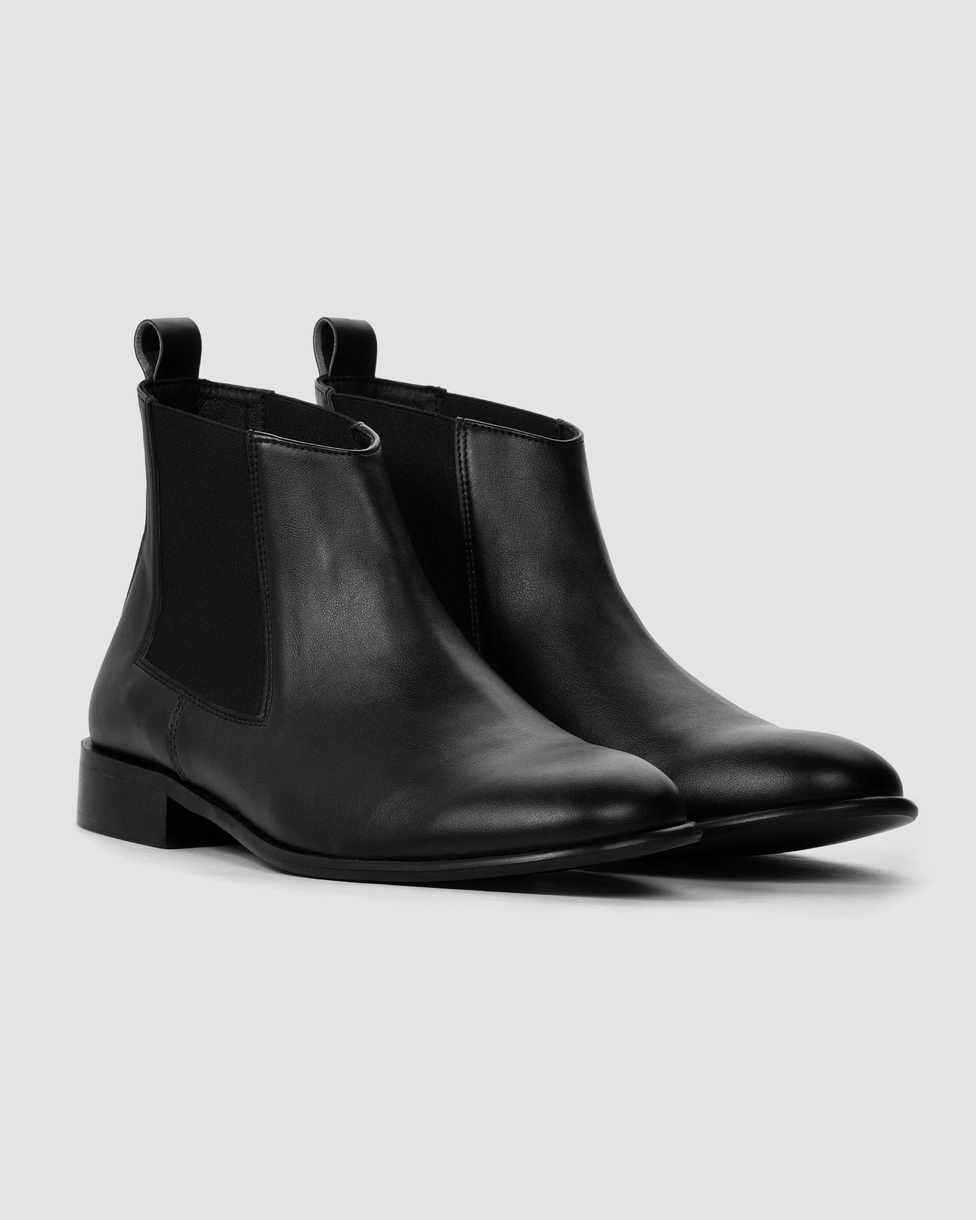 Flossy Vegan-Leder Chelsea Boots | Schwarz