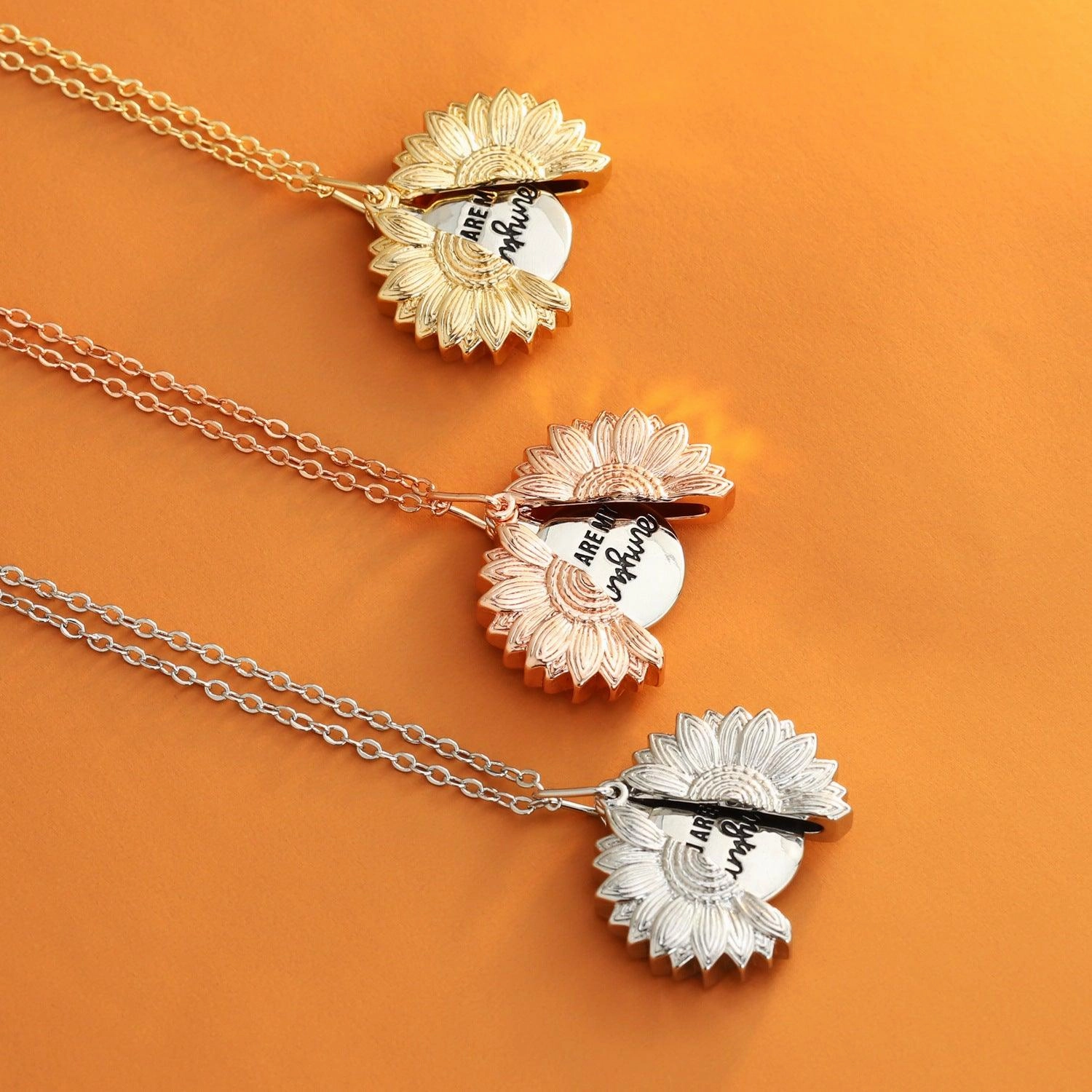 Flower Shaped Necklace Female Sunflower Collarbone Chain