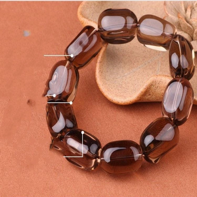 Follow Shape Crystal Bracelet Round Bead Chain