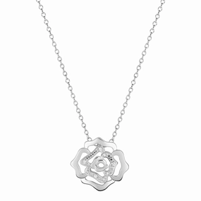 Fontenay Paris Rhodium Plated 45 cm Necklace with Zirconia fashion-jewelry  