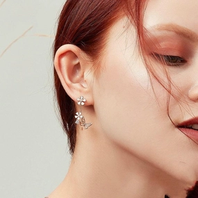Forest Series Butterfly Flower Earrings 