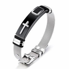 Forever adorned black hand-chain-bracelet  