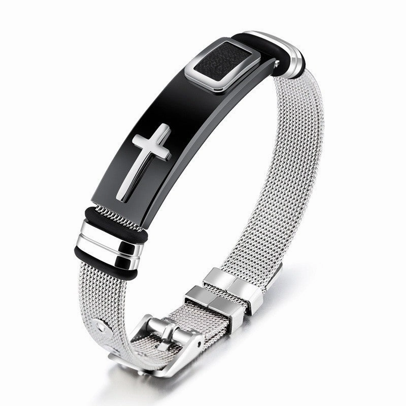 Forever adorned black hand-chain-bracelet  