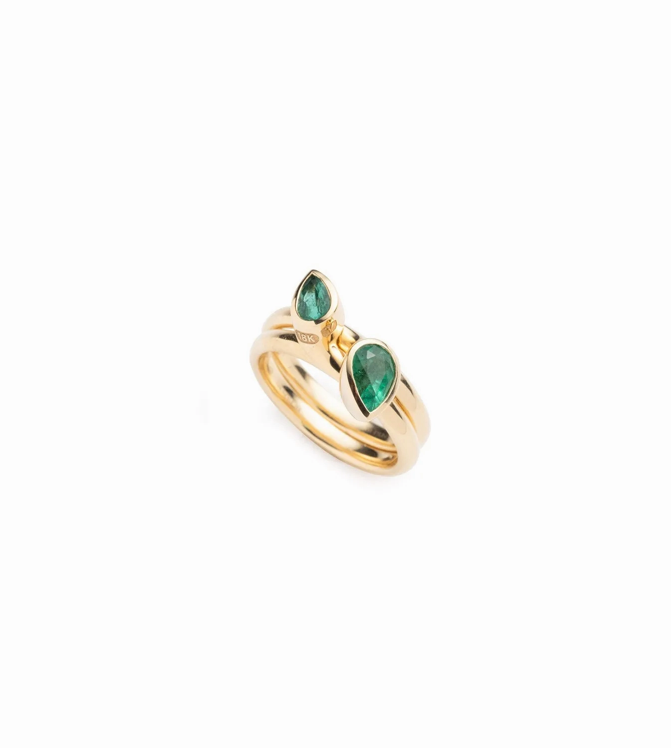 Forever &amp; Always a Pair - Love : 1.7 Blue Sapphire Bookend Ring Stack