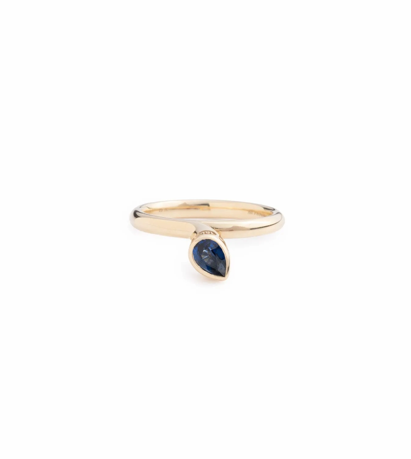 Forever &amp; Always a Pair - Love : .8ct Blue Sapphire Bookend Ring