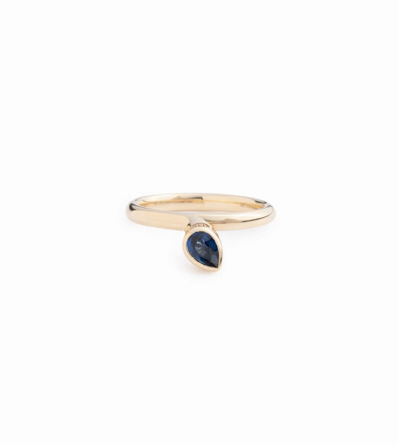 Forever &amp; Always a Pair - Love : .8ct Blue Sapphire Bookend Ring