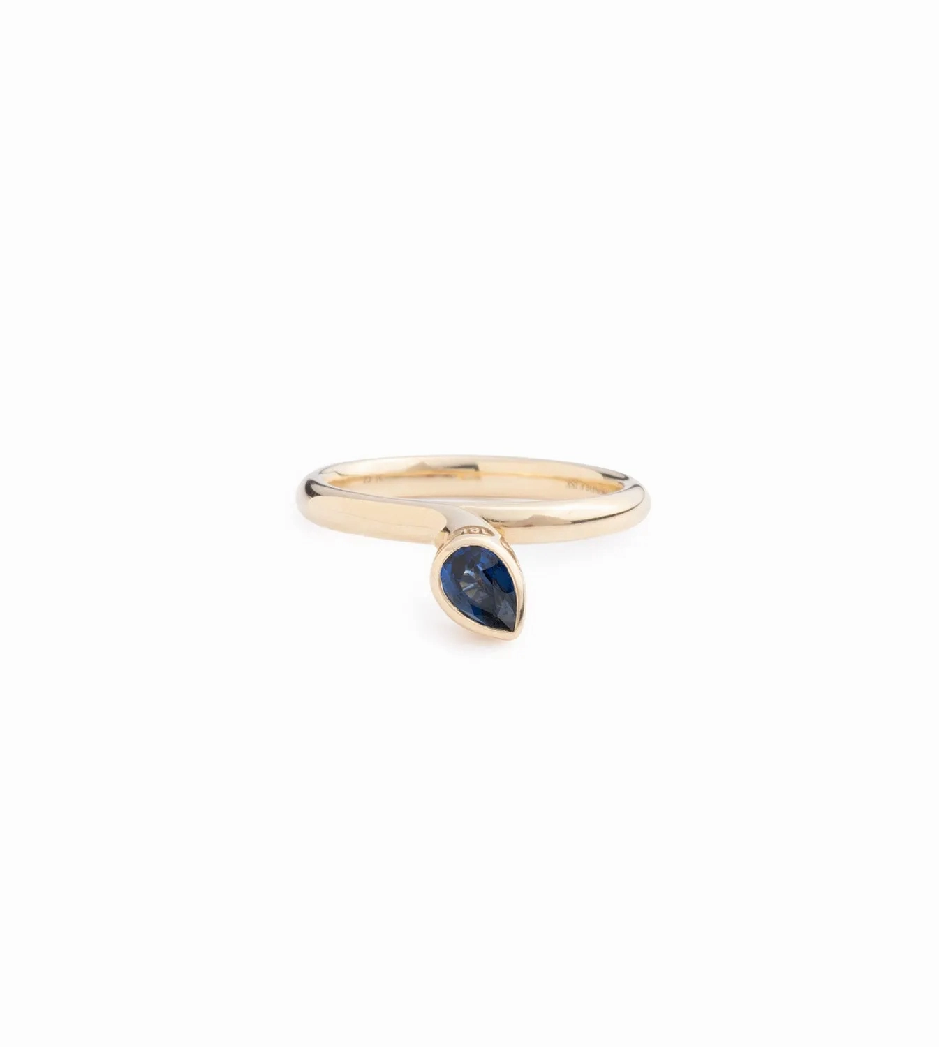 Forever &amp; Always a Pair - Love : .8ct Blue Sapphire Bookend Ring