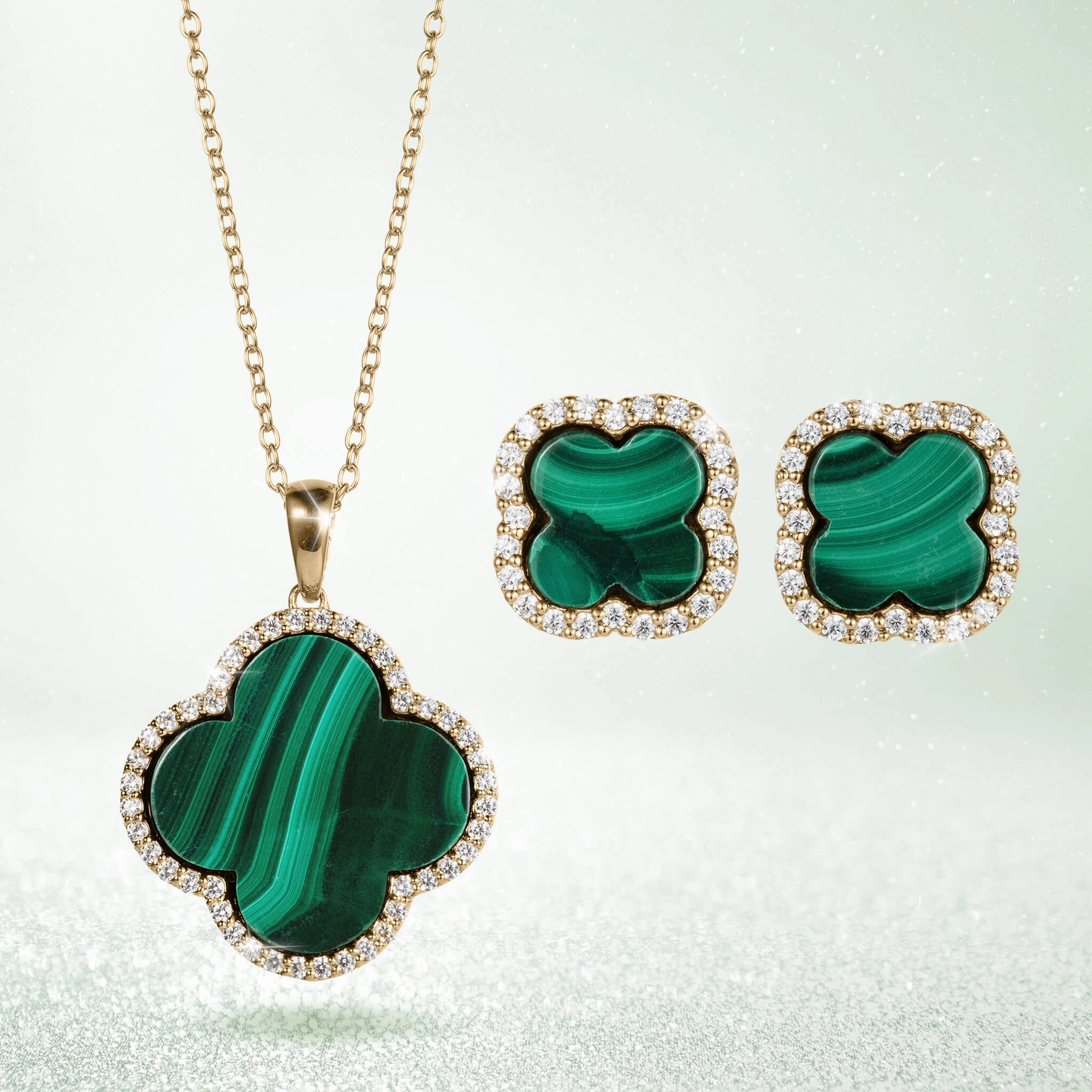 Fortuna Clover Malachite Collection