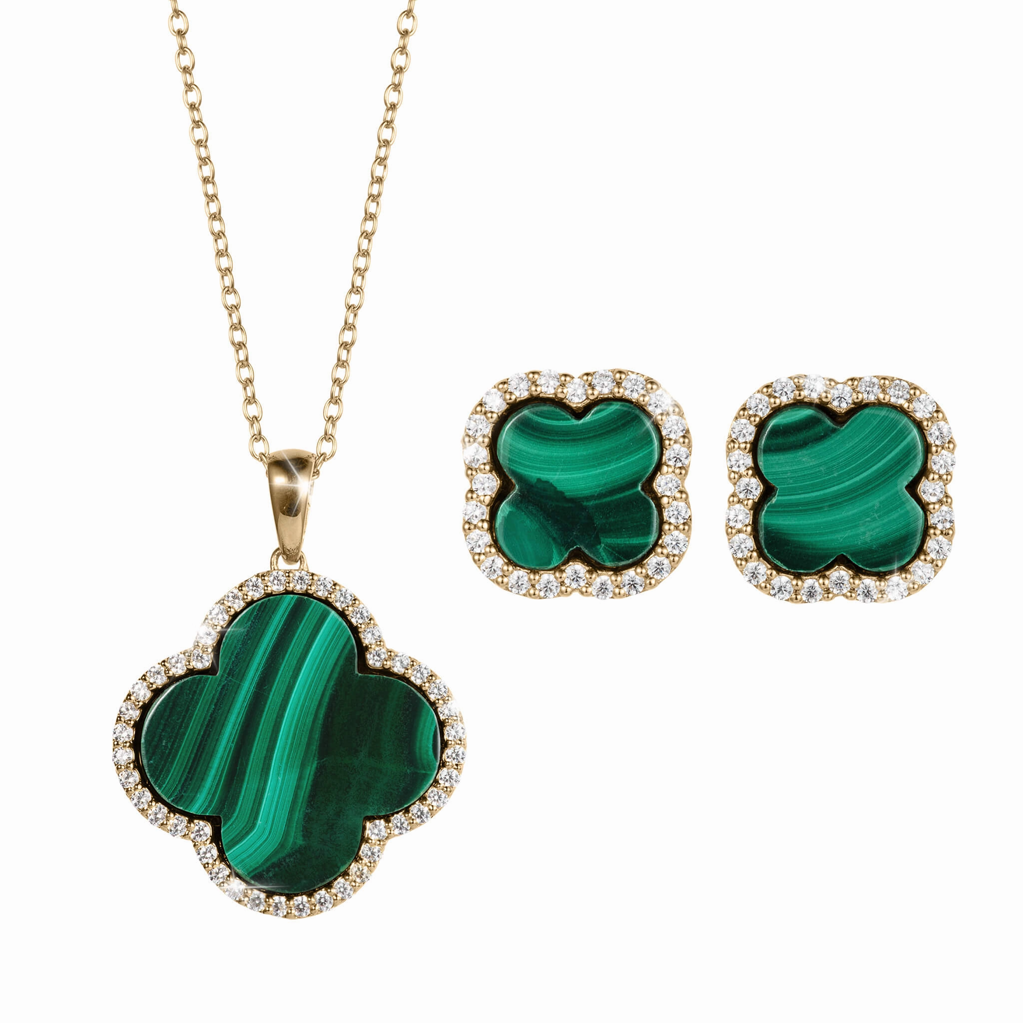 Fortuna Clover Malachite Collection suit-set  