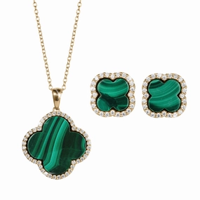 Fortuna Clover Malachite Collection suit-set  