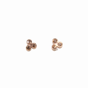 Fossil Earrings Base Metal With Zircon 