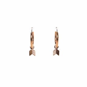 Fossil Earrings Base Metal With Zircon 