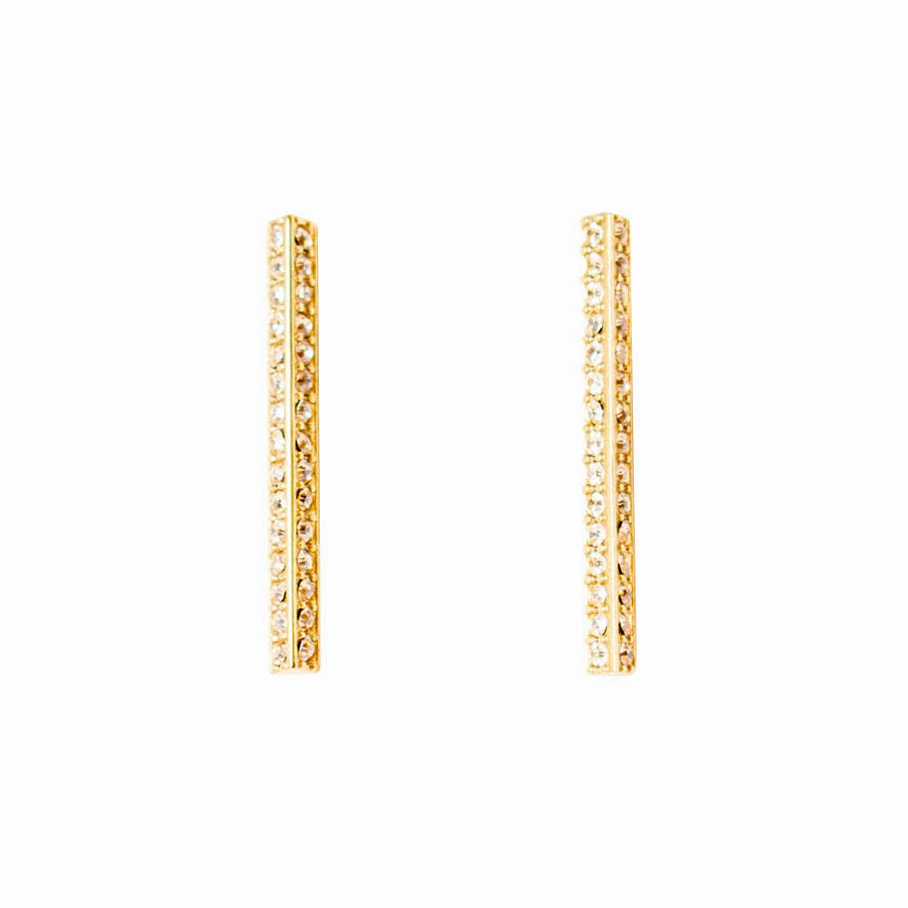 Fossil Earrings Base Metal With Zircon, Gold Color fashion-jewelry  