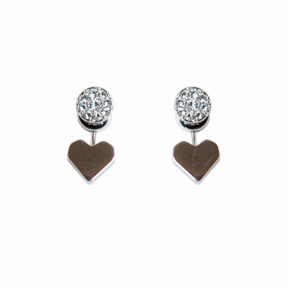 Fossil Earrings Heart Jacket Silver fashion-jewelry  