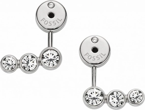 Fossil Ladies Base Metal Earrings  With Zerconia fashion-jewelry  
