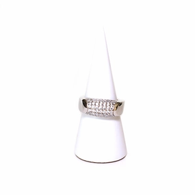 Fossil Ring Sterling Silver With Zircon Size 8 fashion-jewelry  