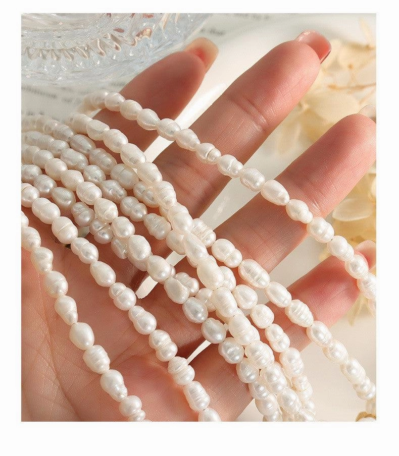 Fresh Water Pearl Chain Oval Brand Inlaid Zircon Color Shell Embossed Flower Necklace