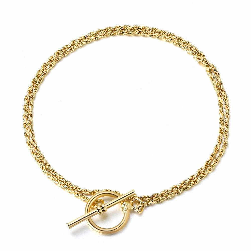 Fried Dough Twists Chain Diamond Bracelet