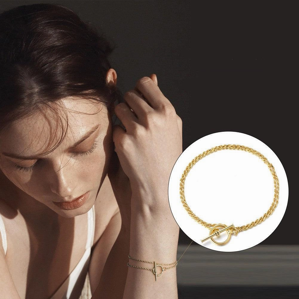 Fried Dough Twists Chain Diamond Bracelet 