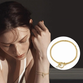Fried Dough Twists Chain Diamond Bracelet 