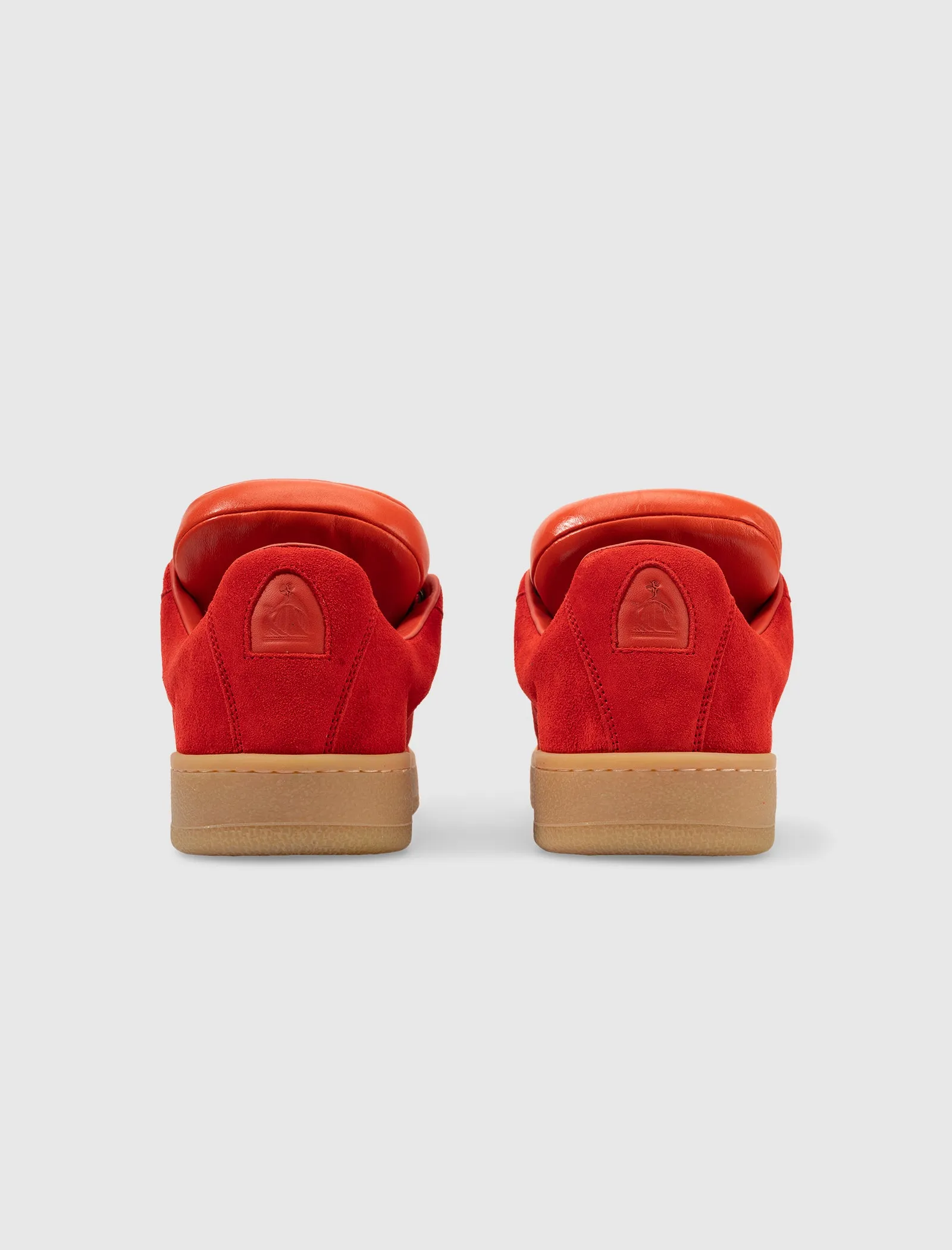 FUTURE X HYPER CURB SNEAKER AUS LEDER UND WILDLEDER (ROT/ORANGE)