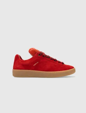 FUTURE X HYPER CURB SNEAKER AUS LEDER UND WILDLEDER (ROT/ORANGE)