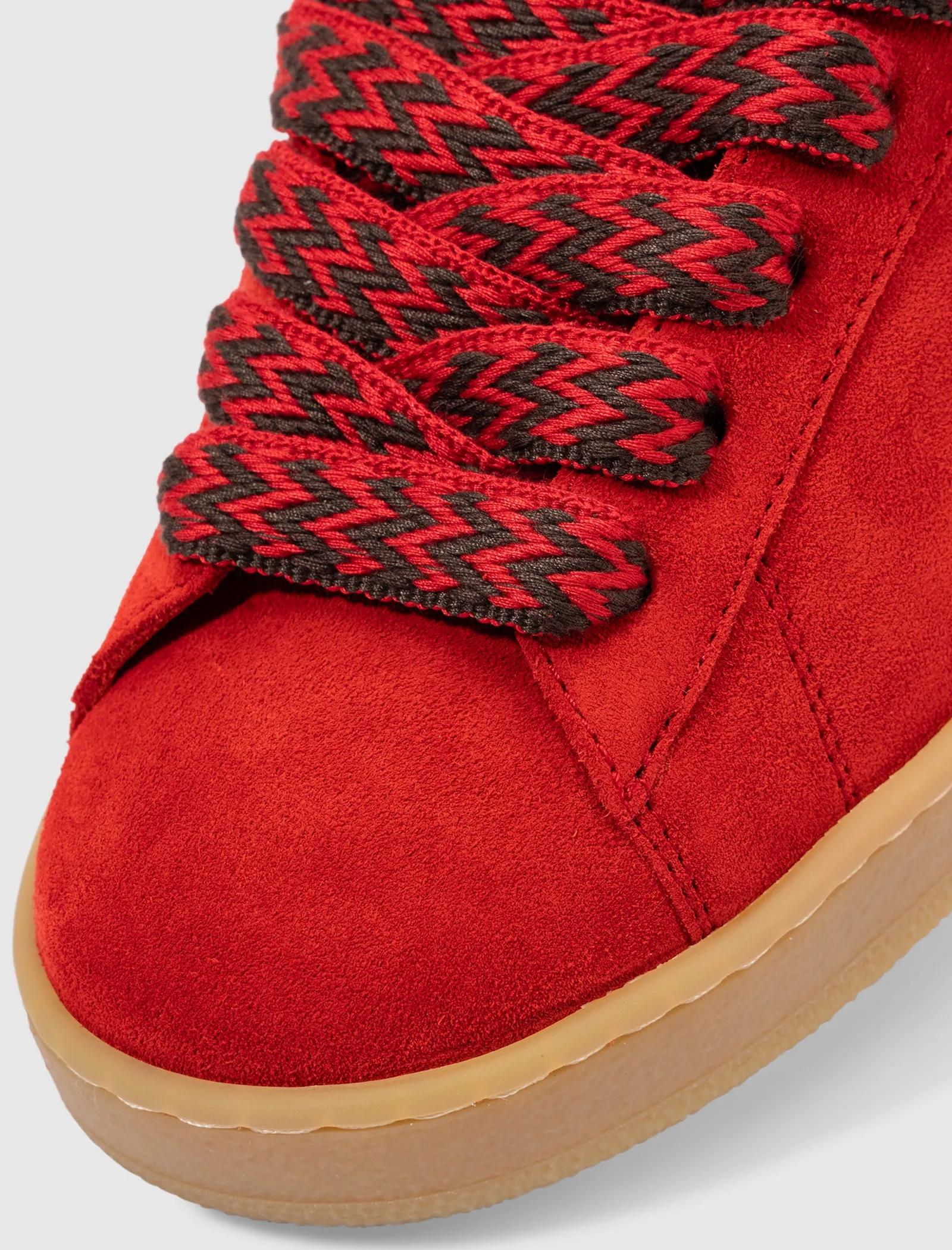 FUTURE X HYPER CURB SNEAKER AUS LEDER UND WILDLEDER (ROT/ORANGE)