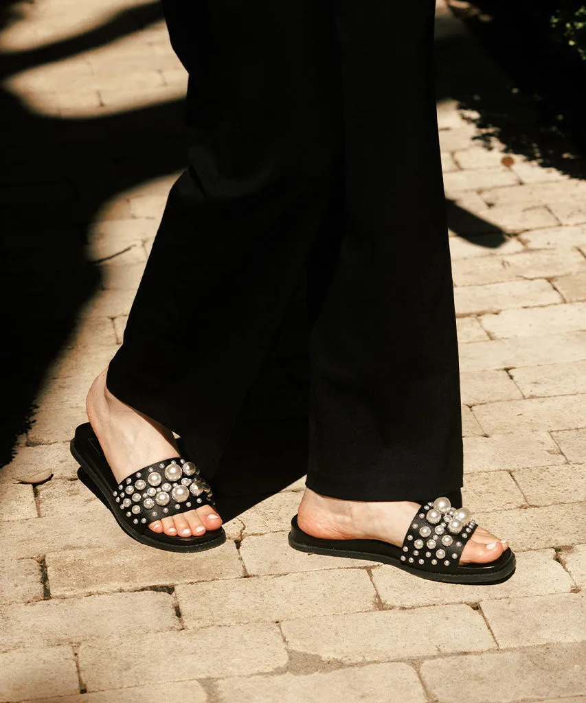 GABBI PEARL SANDALETTEN SCHWARZE PERLEN