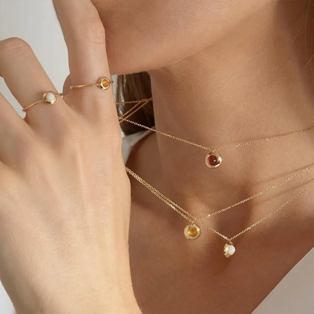 Gems of Cosmo 18K Gold Necklace w. Citrin