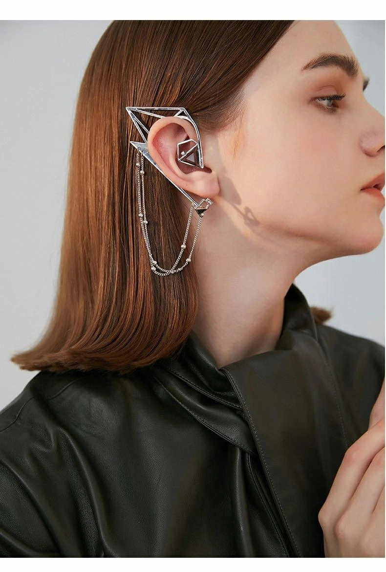 Geometric Element Earhook Temperament Indifferent Niche Design