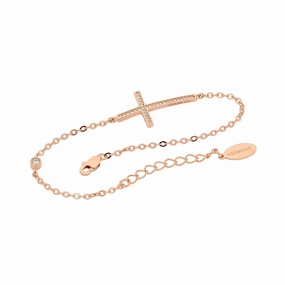 Georgini Cross Bracelet Rose Gold hand-chain-bracelet  