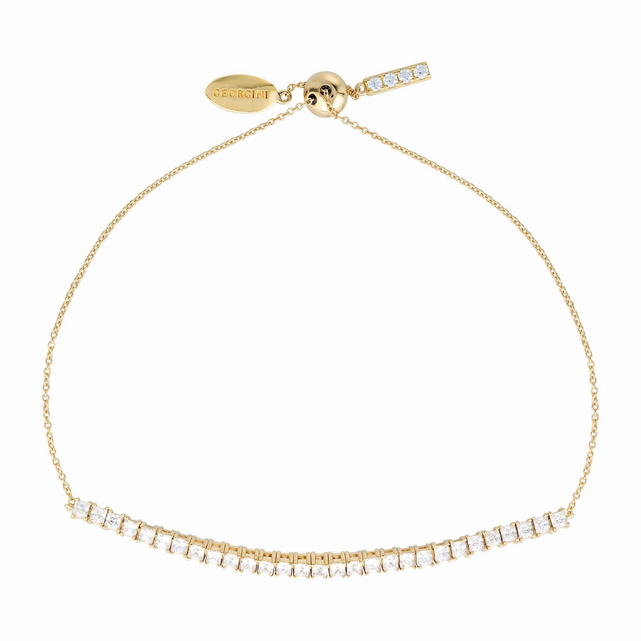 Georgini Iconic Bridal Vera 2mm Bracelet Gold Adjustable hand-chain-bracelet  