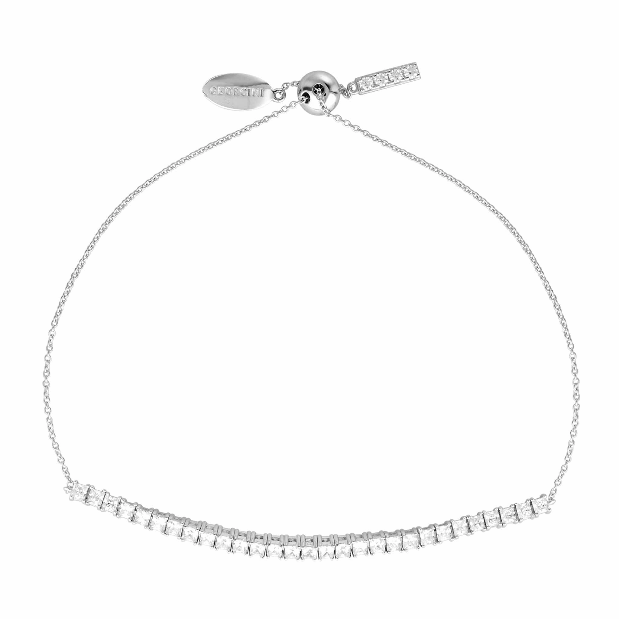 Georgini Iconic Bridal Vera 2mm Bracelet Silver Adjustable hand-chain-bracelet  