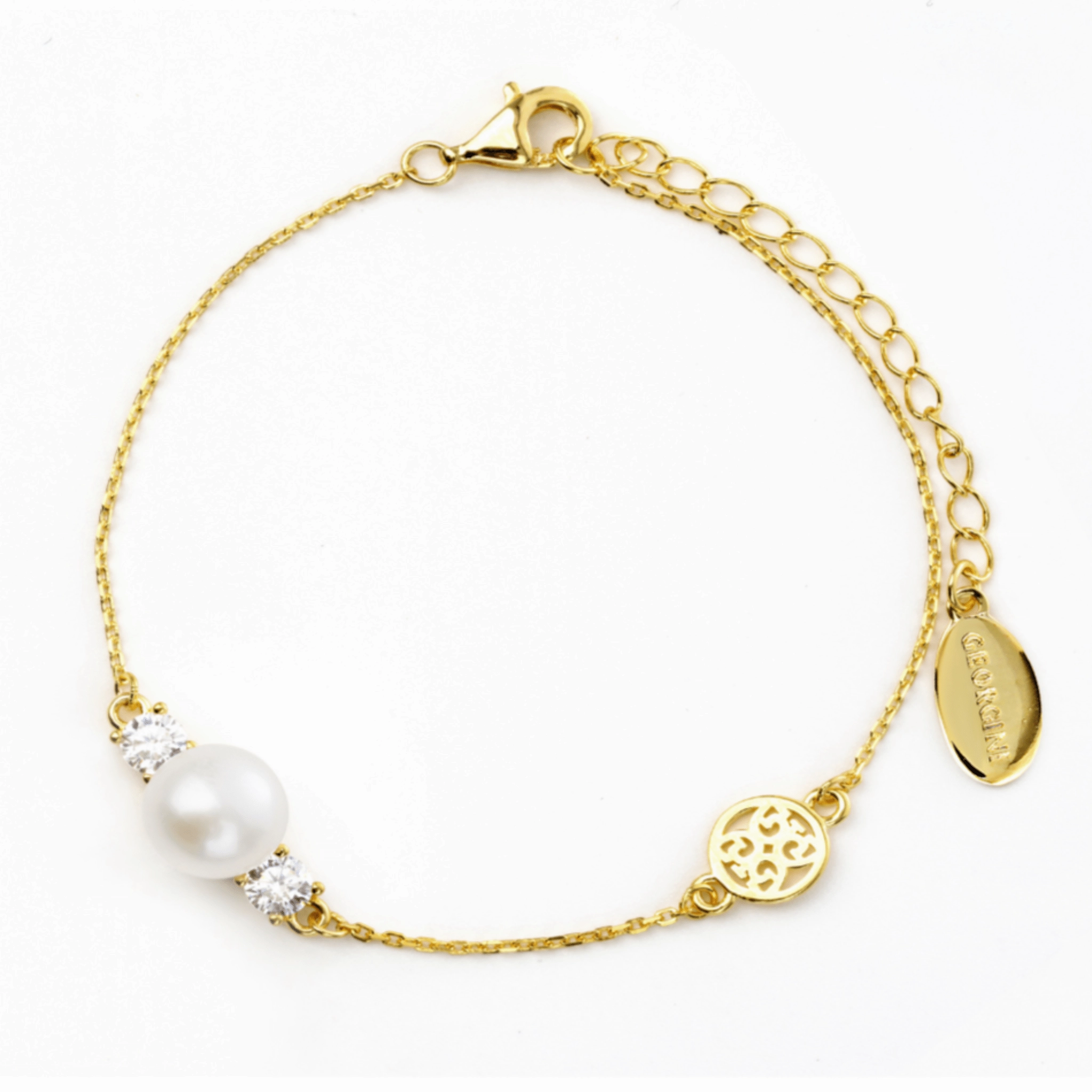 Georgini Oceans Noosa Freshwater Pearl Bracelet Gold hand-chain-bracelet  