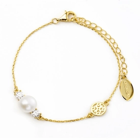 Georgini Oceans Noosa Freshwater Pearl Bracelet Gold hand-chain-bracelet  