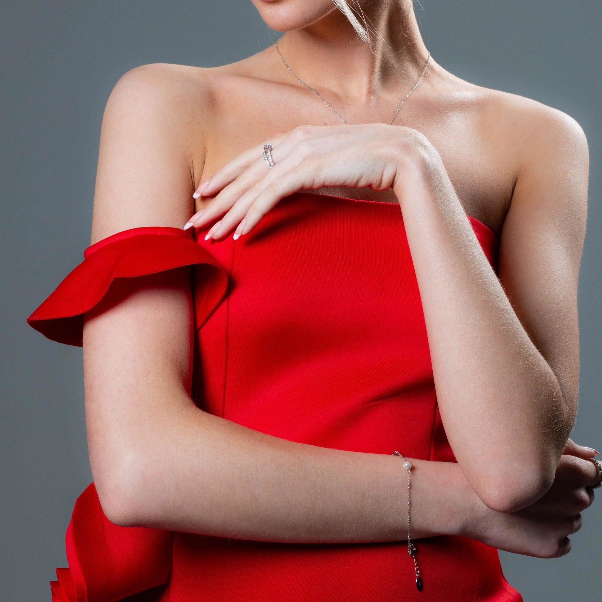 Georgini Red Carpet Globe Pearl Bracelet Silver