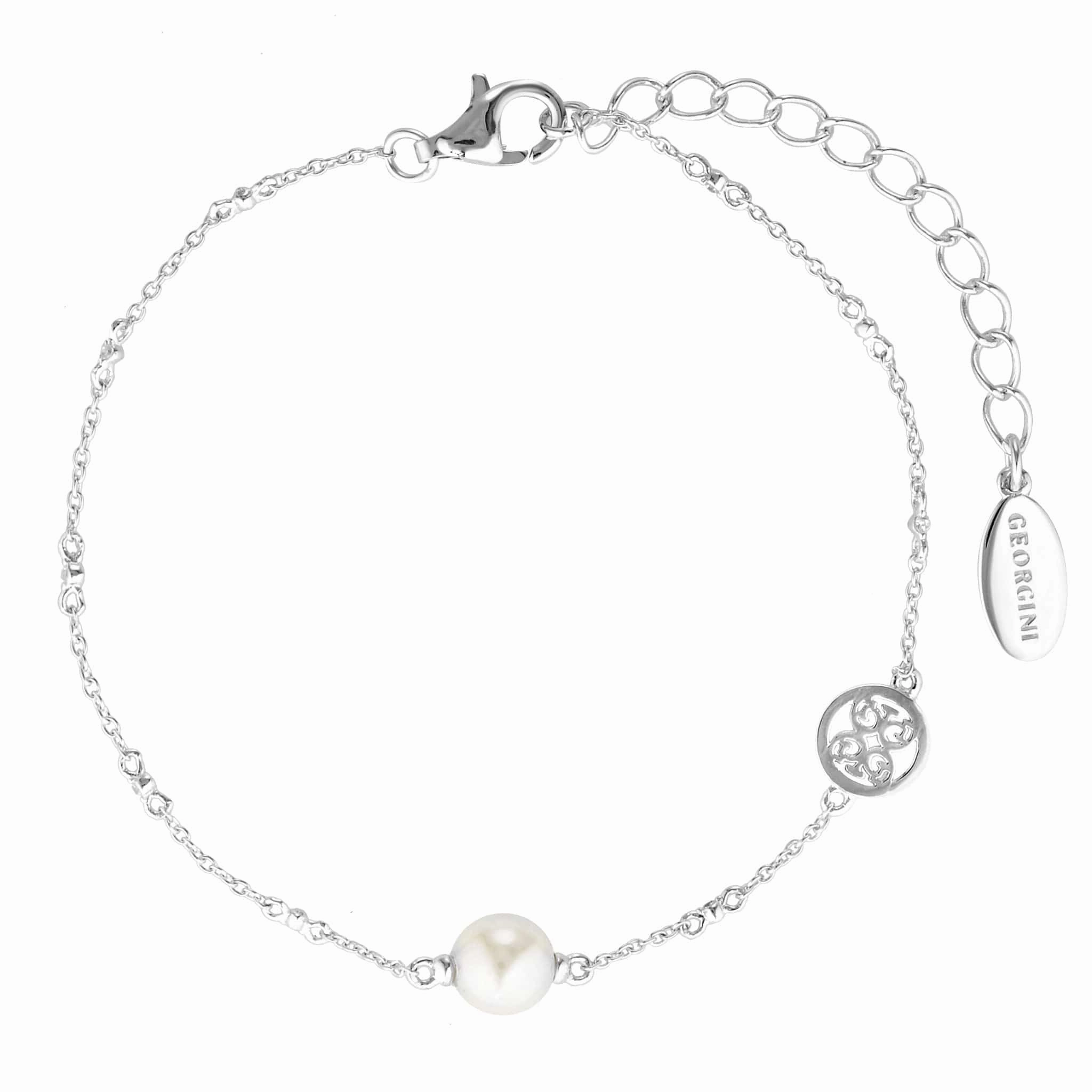 Georgini Red Carpet Globe Pearl Bracelet Silver hand-chain-bracelet  