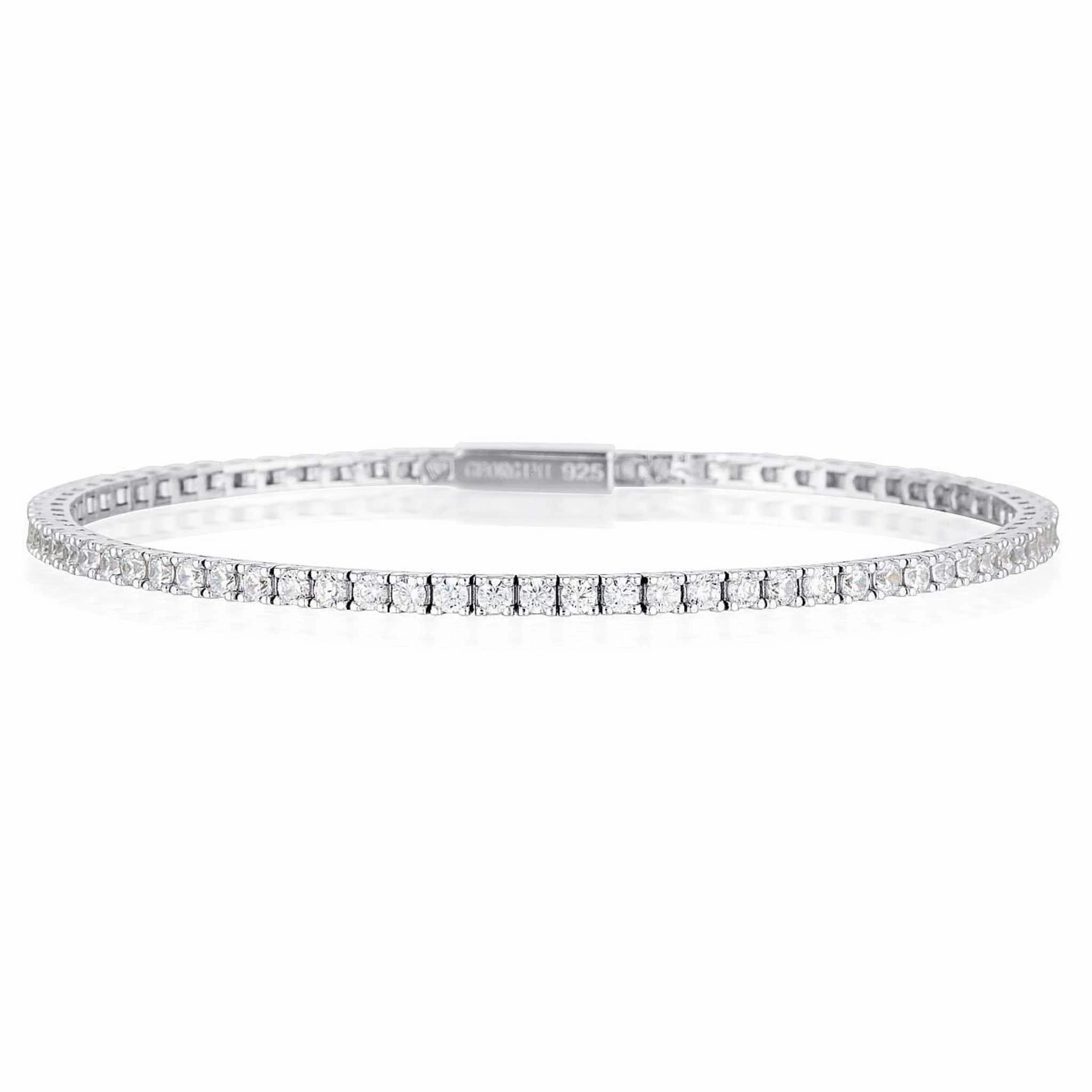 Georgini Selena 2mm Tennis Bracelet Silver 17.5cm hand-chain-bracelet  