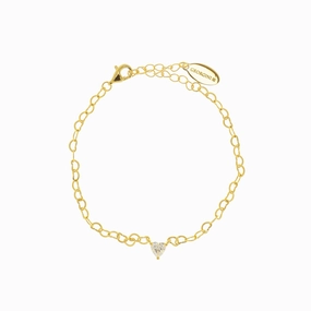 Georgini Sweetheart Heart Chain Bracelet Gold hand-chain-bracelet  