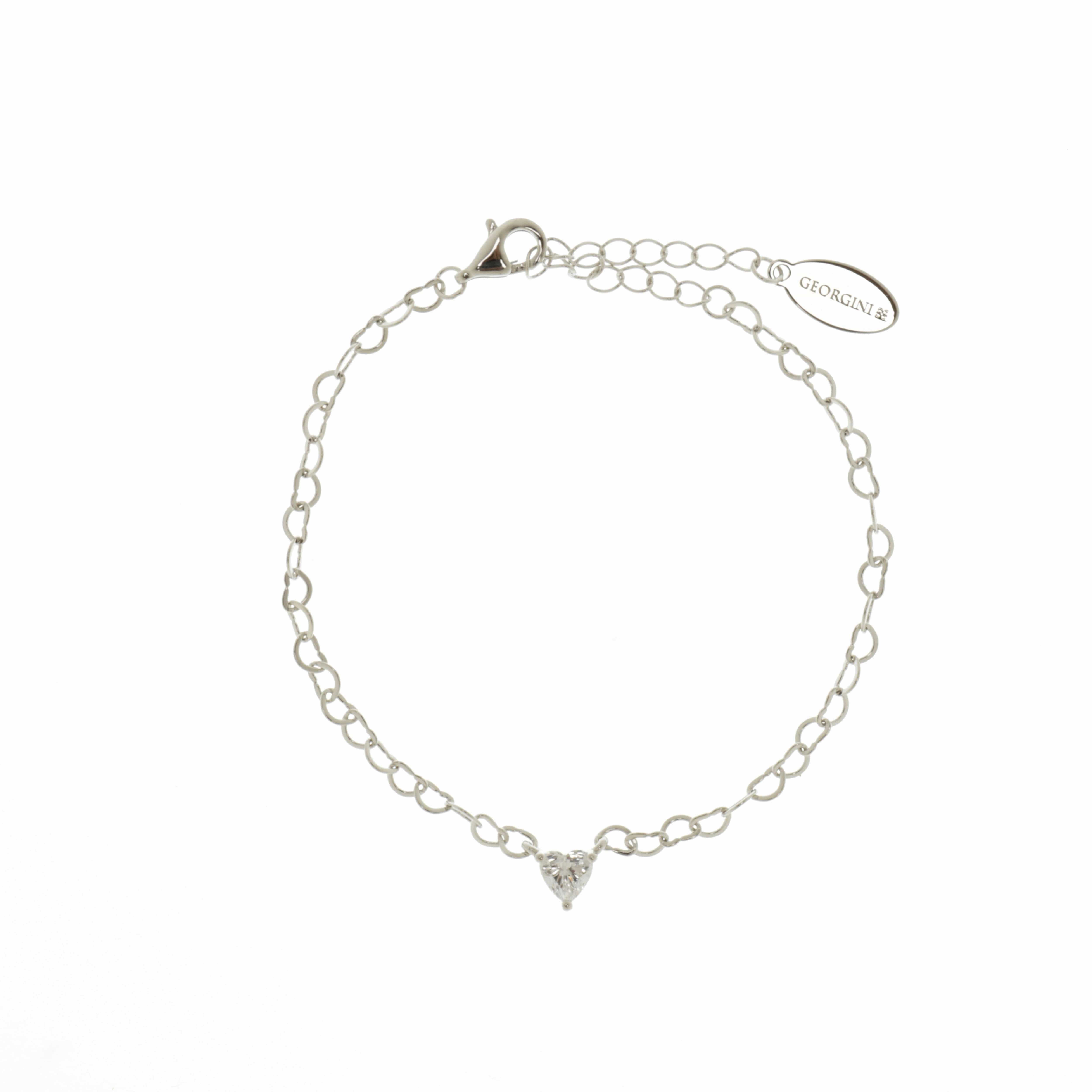 Georgini Sweetheart Heart Chain Bracelet Silver hand-chain-bracelet  