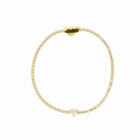 Georgini Sweetheart Tennis Bracelet Gold 18cm hand-chain-bracelet  