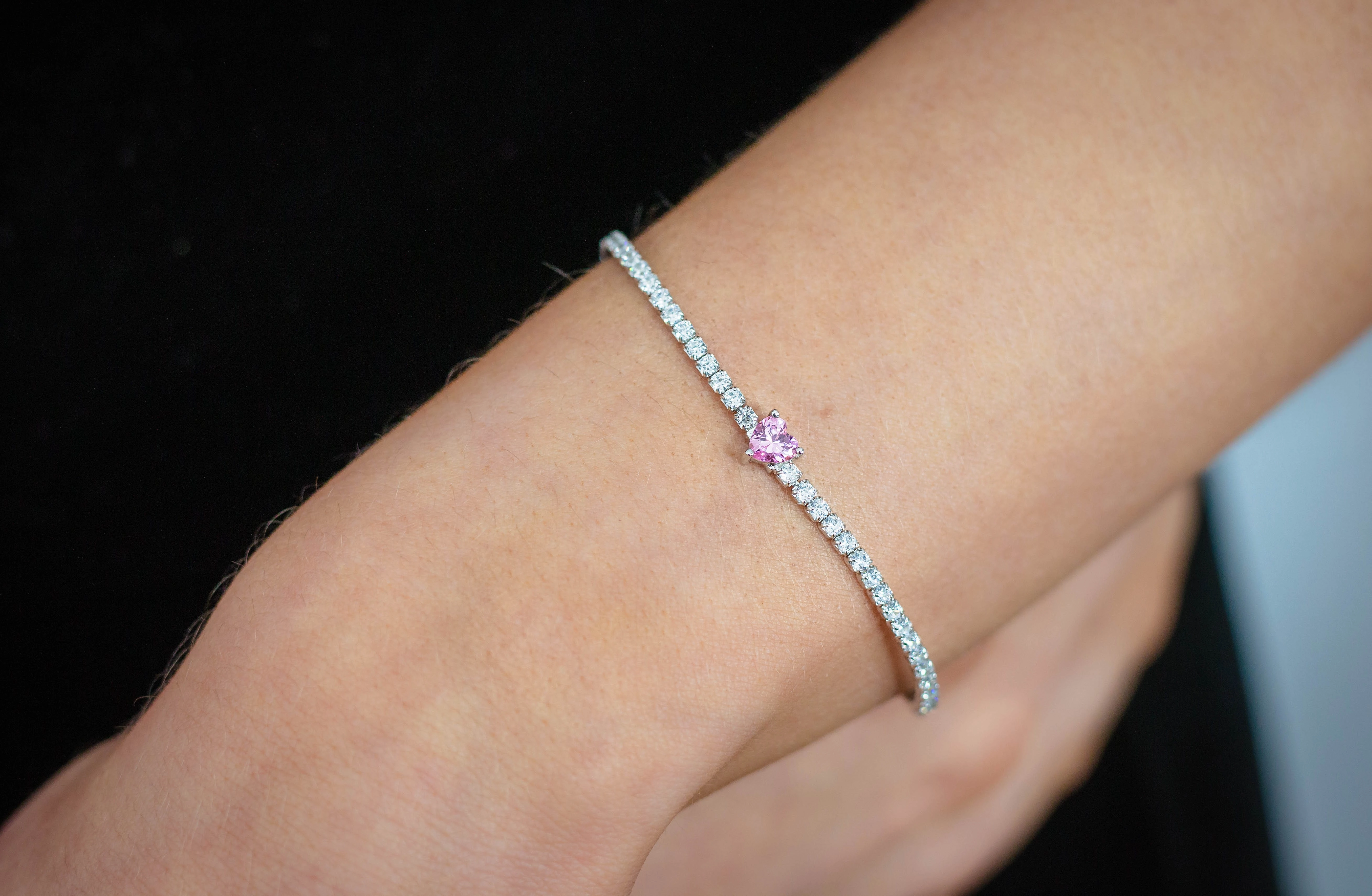 Georgini Sweetheart Tennis Bracelet Silver 18cm