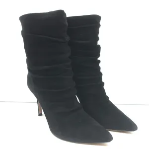 Gianvito Rossi Cecile Slouch Stiefeletten Schwarz Wildleder Größe 36,5