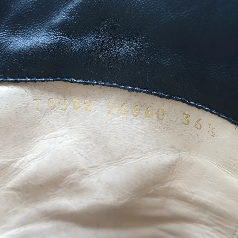 Gianvito Rossi Cecile Slouch Stiefeletten Schwarz Wildleder Größe 36,5