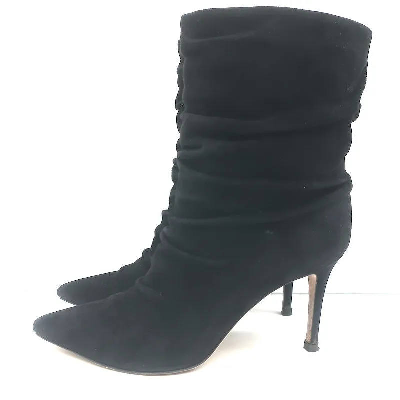 Gianvito Rossi Cecile Slouch Stiefeletten Schwarz Wildleder Größe 36,5