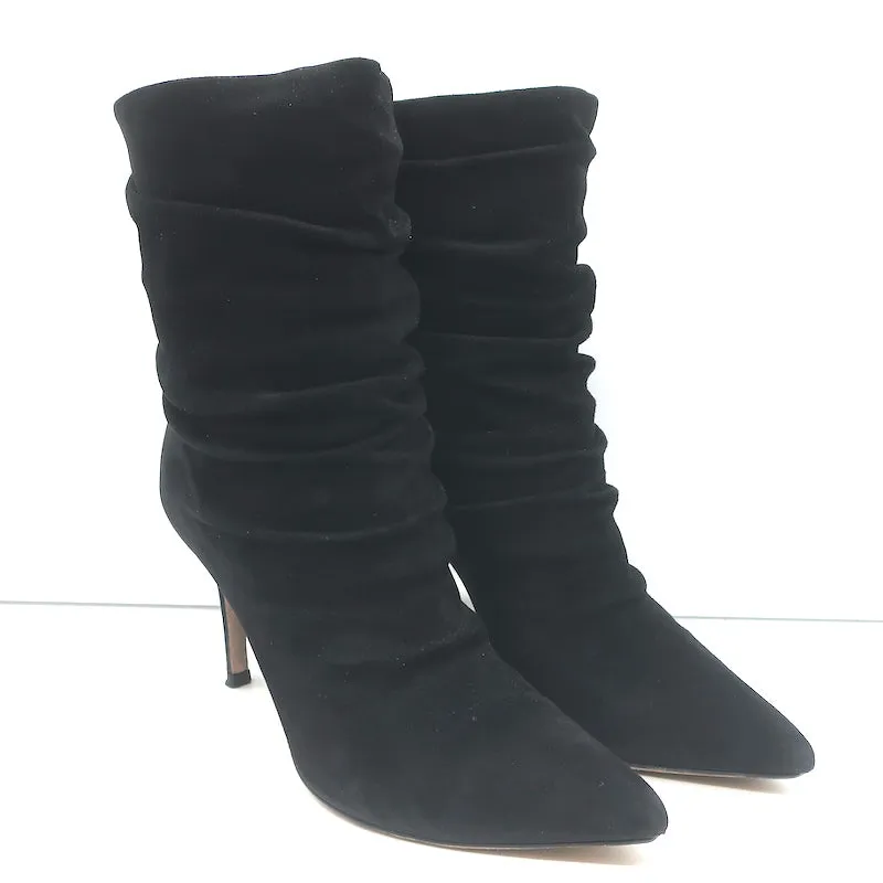 Gianvito Rossi Cecile Slouch Stiefeletten Schwarz Wildleder Größe 36,5