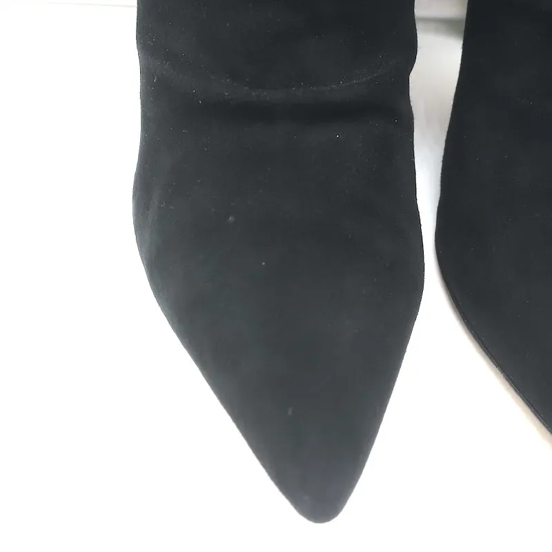 Gianvito Rossi Cecile Slouch Stiefeletten Schwarz Wildleder Größe 36,5